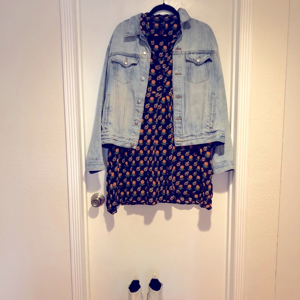 Topshop Printed Shirt Dress